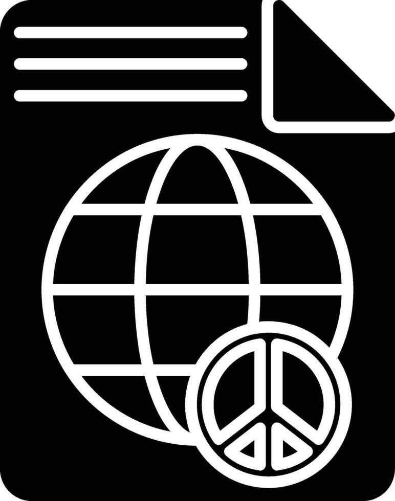 World Grid Glyph Icon vector