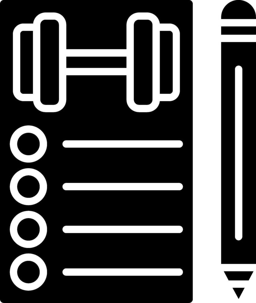 To Do List Glyph Icon vector