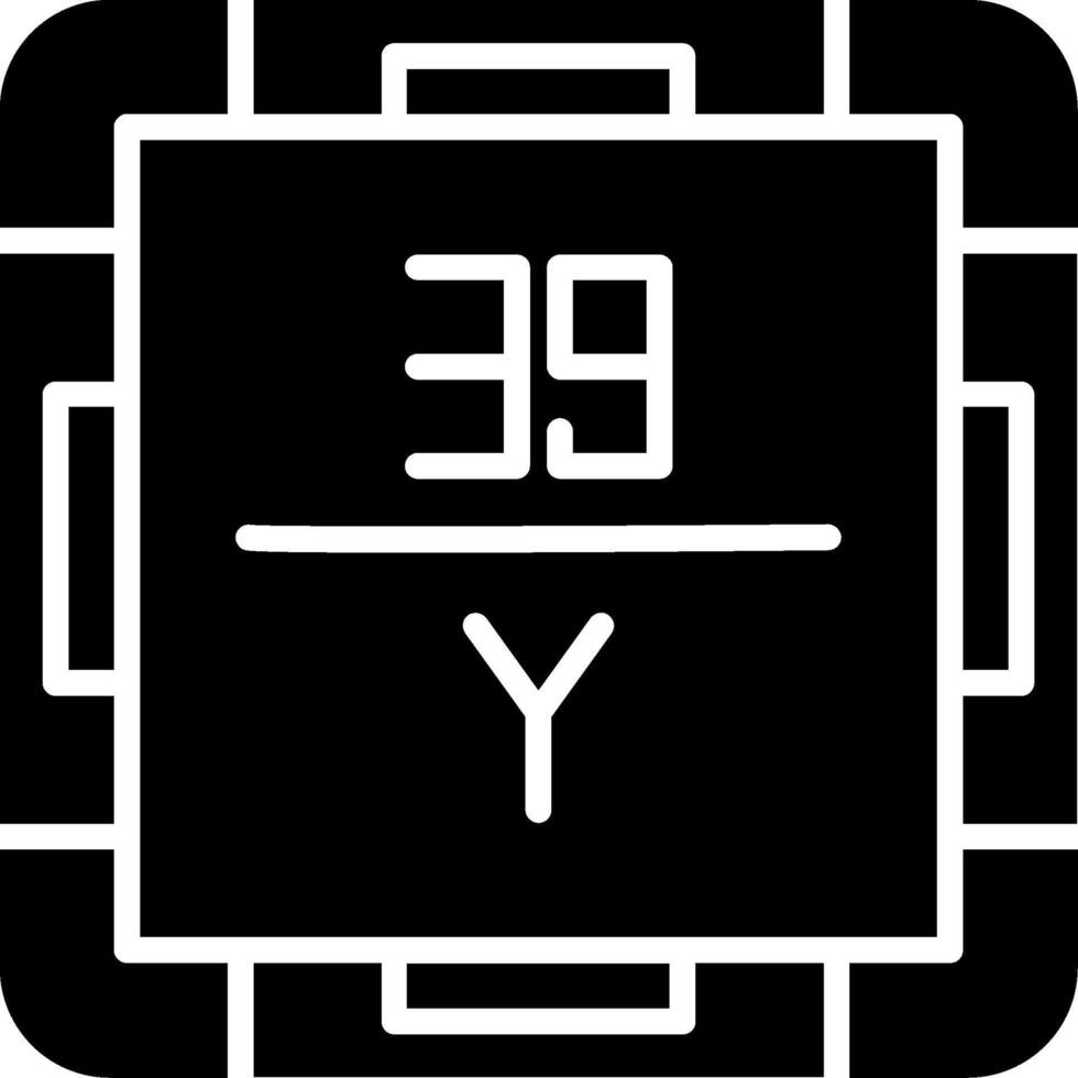 Yttrium Glyph Icon vector