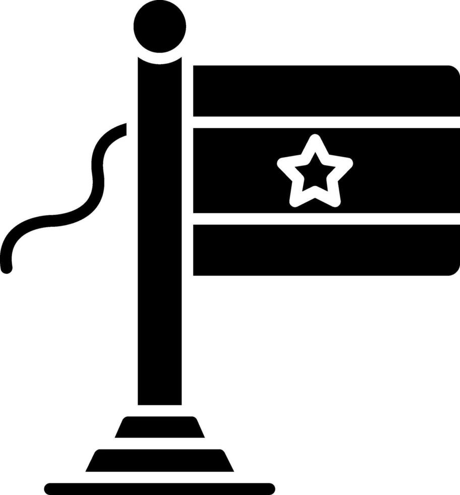 Ghana Flag Glyph Icon vector