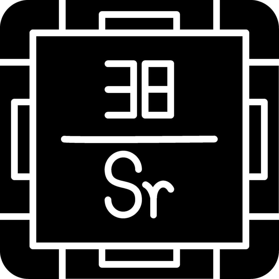 Strontium Glyph Icon vector