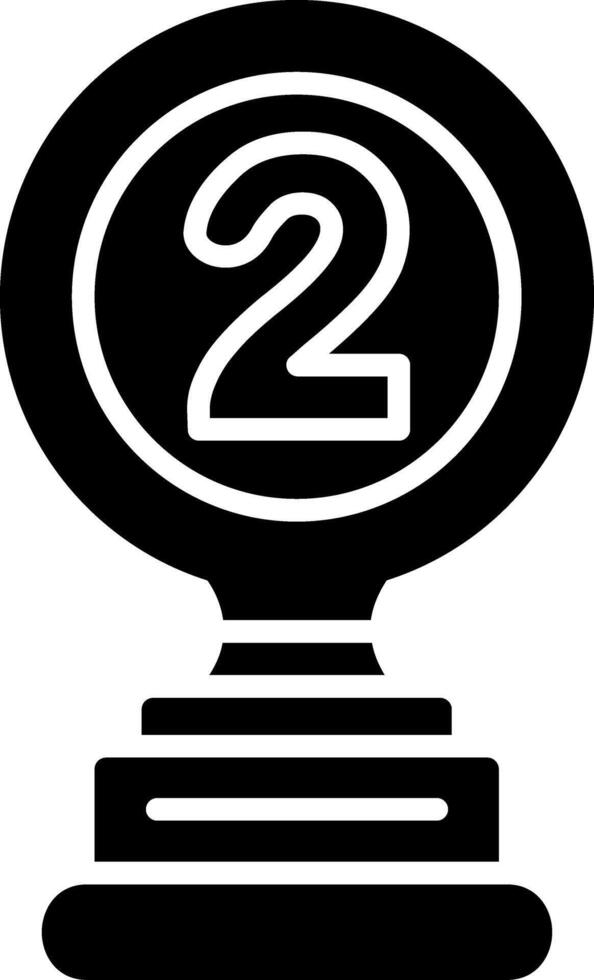 2nd Prize Glyph Icon vector