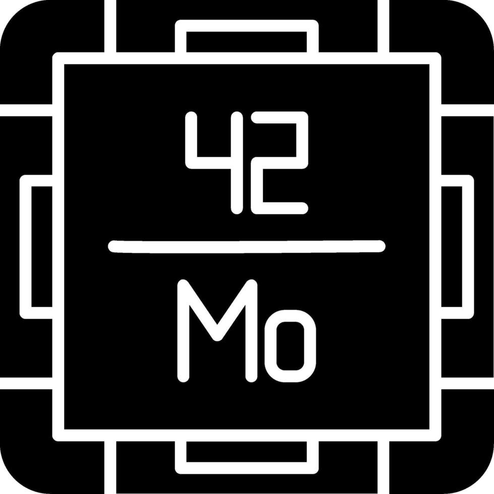 Molybdenum Glyph Icon vector