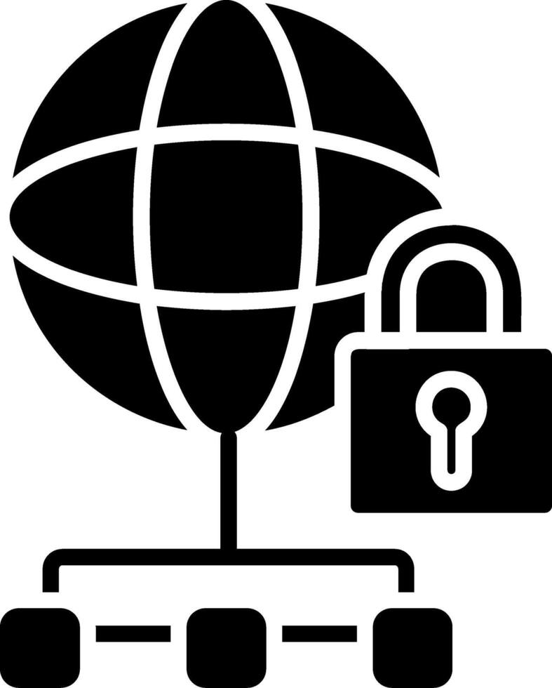 Private Network Glyph Icon vector