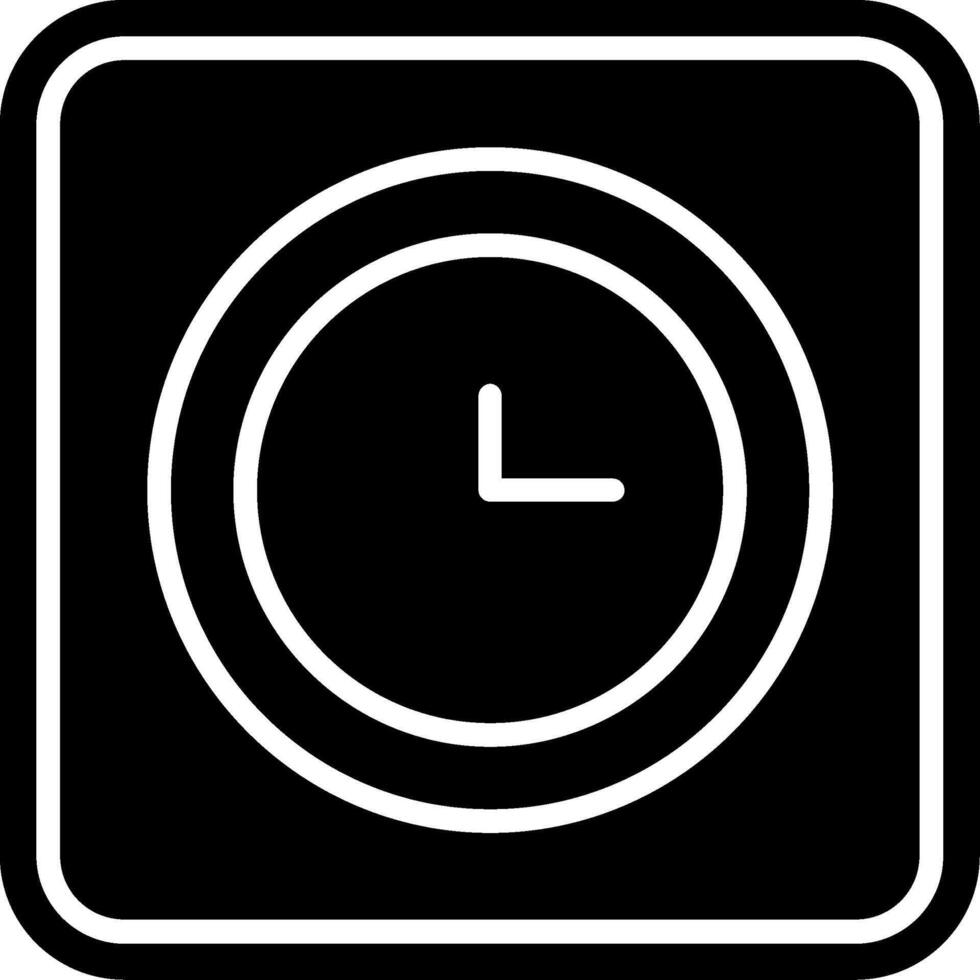 Clock Glyph Icon vector