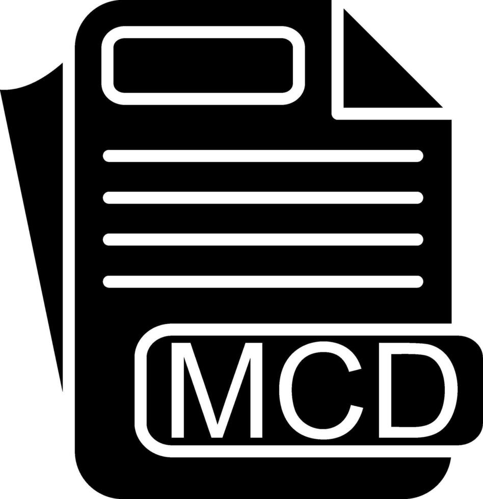 MCD File Format Glyph Icon 53903742 Vector Art at Vecteezy