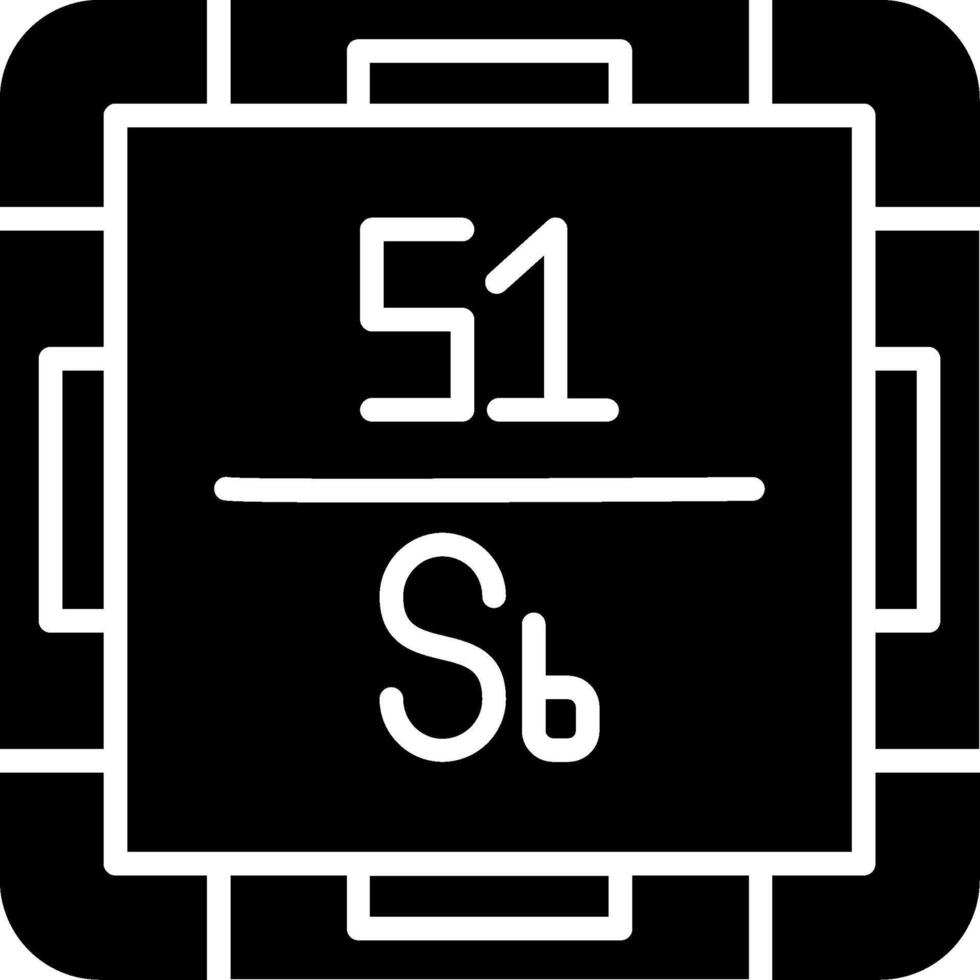 Antimony Glyph Icon vector