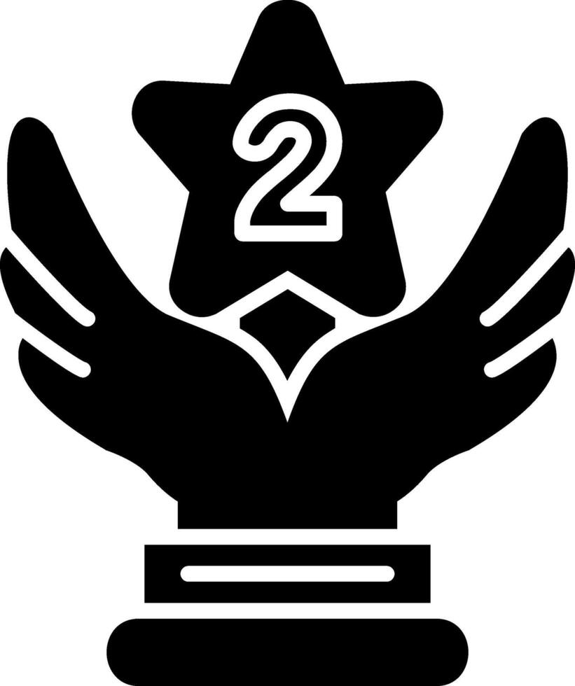 2nd Prize Glyph Icon vector