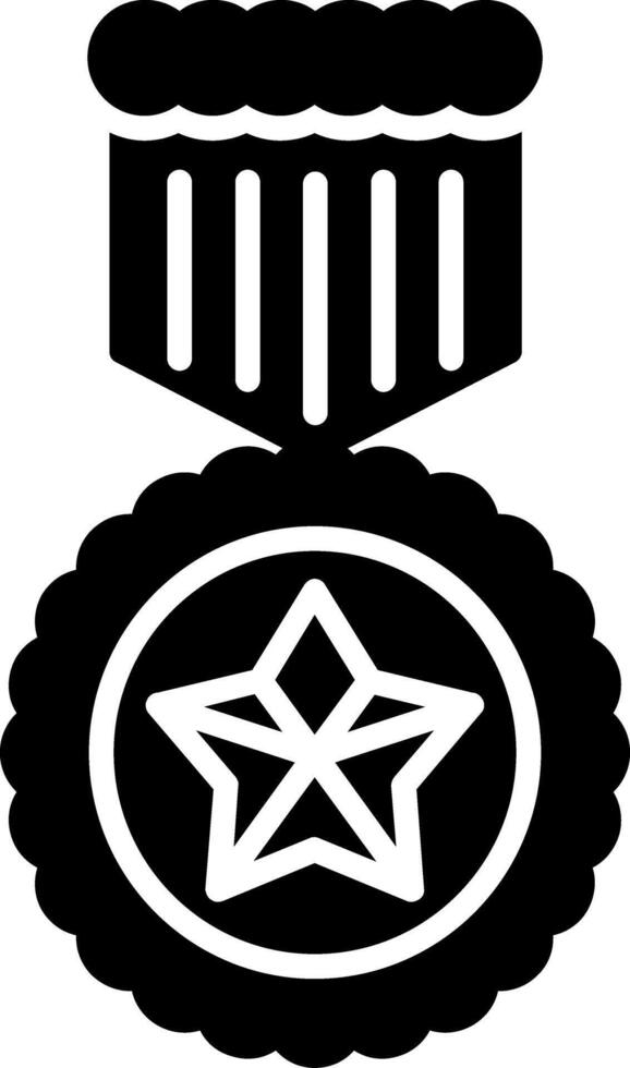 Medal Glyph Icon vector