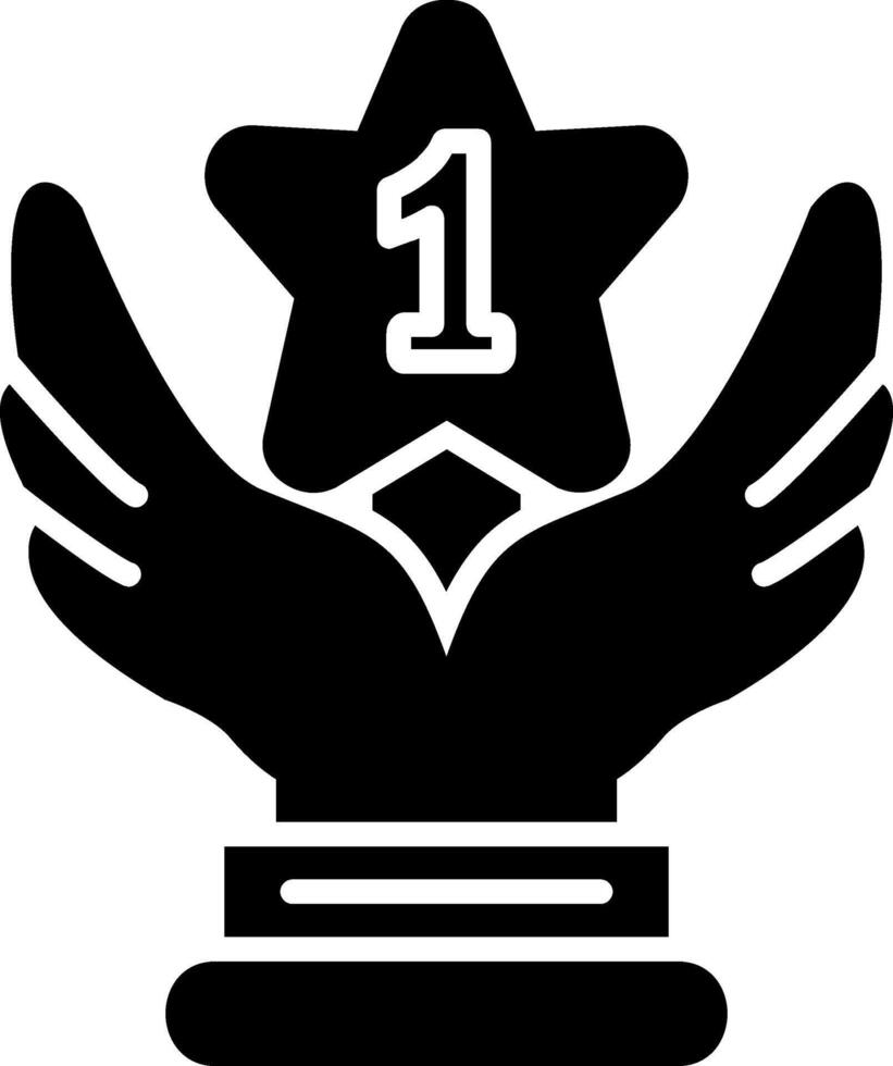 1st Prize Glyph Icon vector