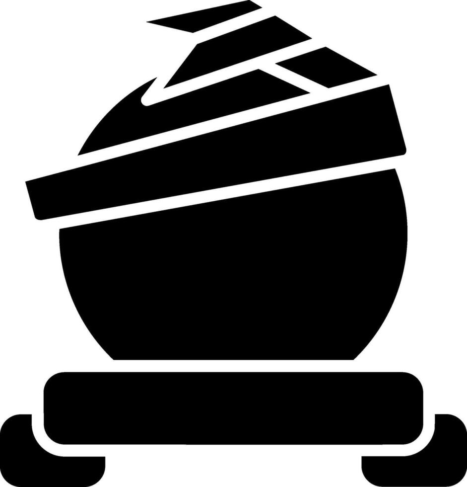 Circle Ribbon Glyph Icon vector