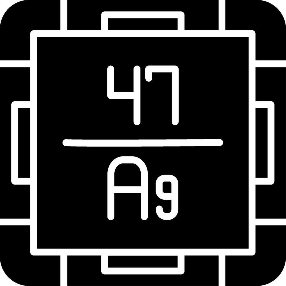 Silver Glyph Icon vector