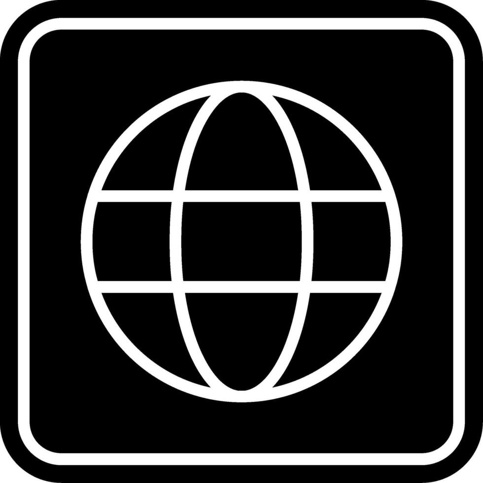 Globe Glyph Icon vector