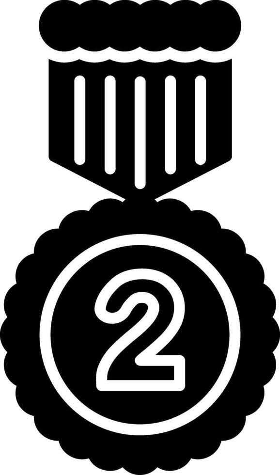 2nd Prize Glyph Icon vector