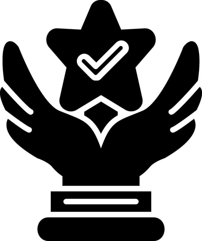 Trophy Cup Glyph Icon vector