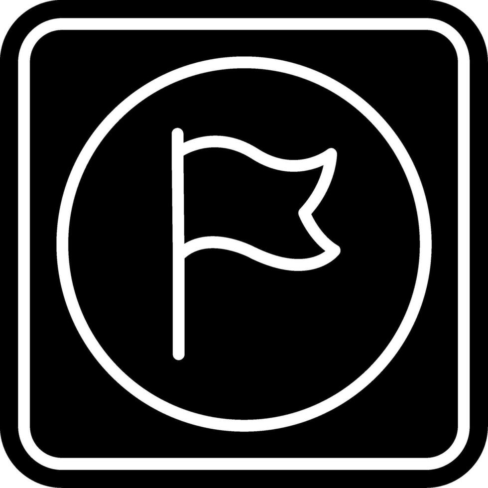 Flag Glyph Icon vector