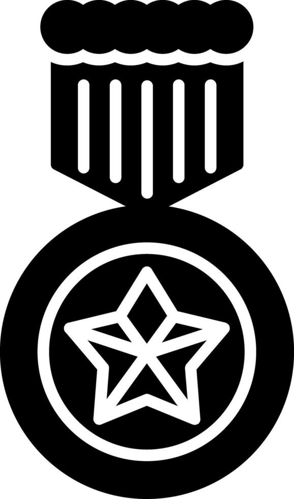Medal Glyph Icon vector
