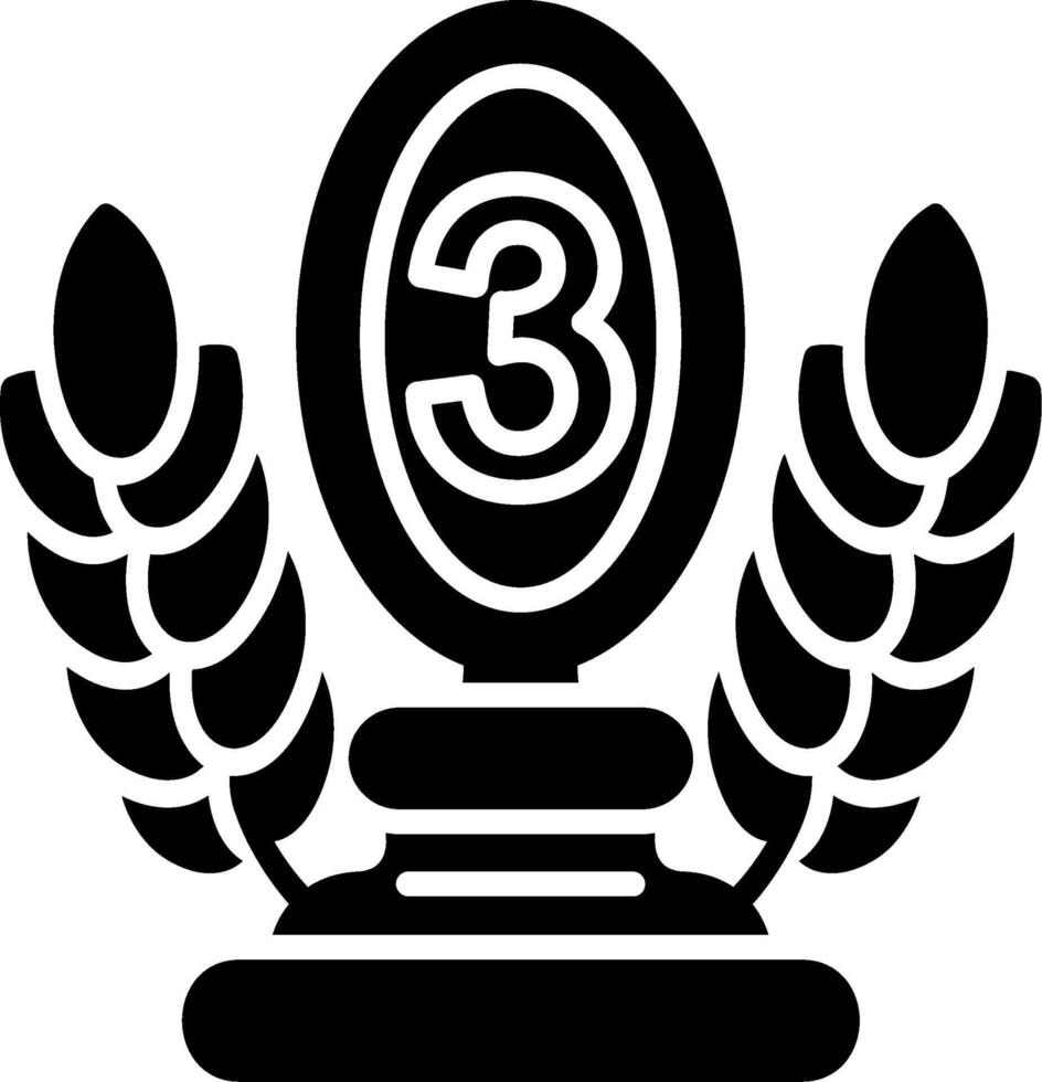 3rd Prize Glyph Icon vector