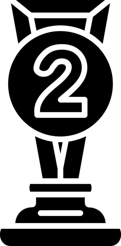 2nd Prize Glyph Icon vector