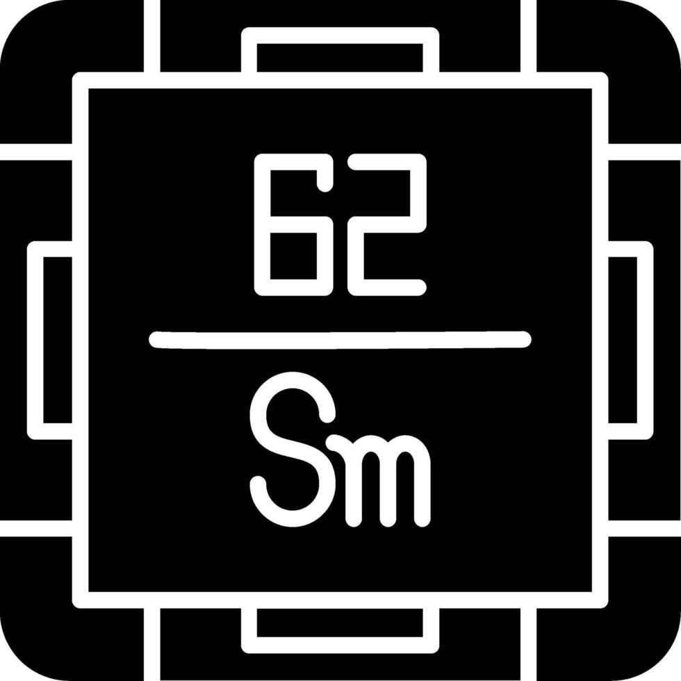 Samarium Glyph Icon vector