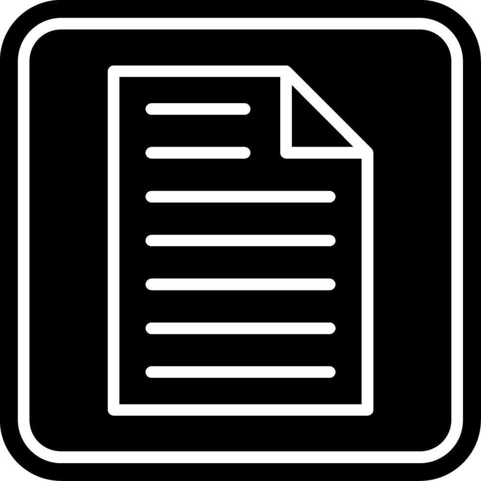 Document Glyph Icon vector