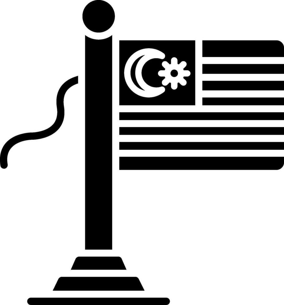 Malaysia Flag Glyph Icon vector