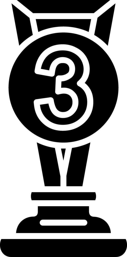 3rd Prize Glyph Icon vector