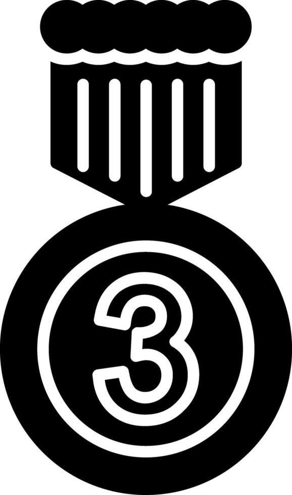 3rd Prize Glyph Icon vector