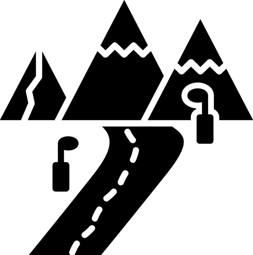 Pathway Glyph Icon vector