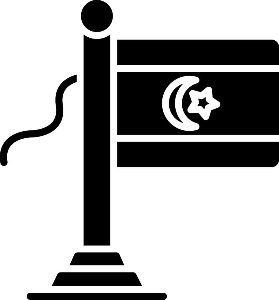Libya Flag Glyph Icon vector