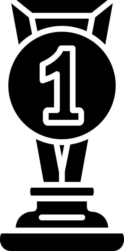 1st Prize Glyph Icon vector