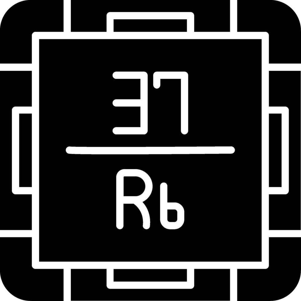 Rubidium Glyph Icon vector