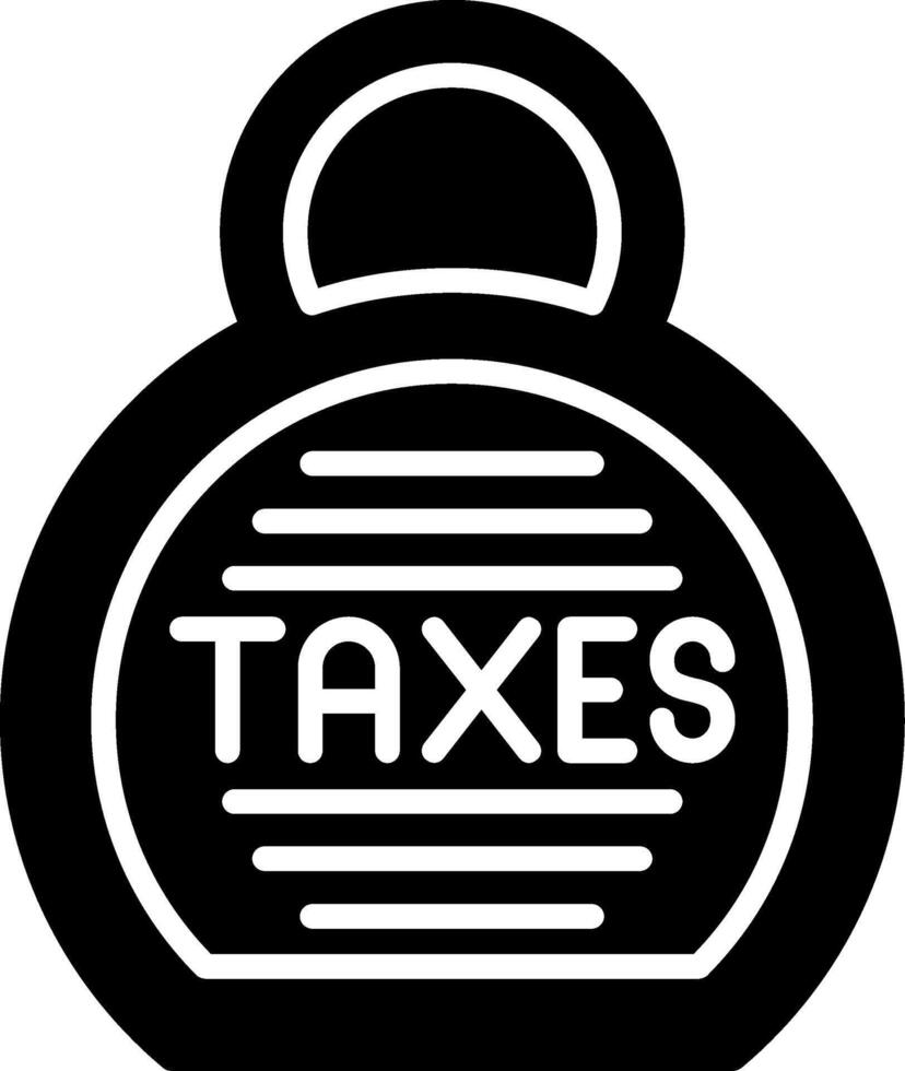 Taxes Glyph Icon vector