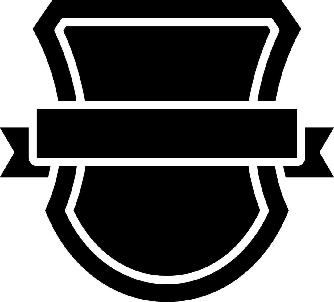 Shield Badge Glyph Icon vector