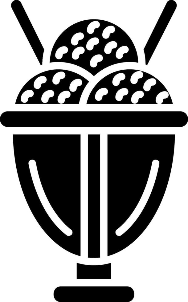 Ice Cream Glyph Icon vector