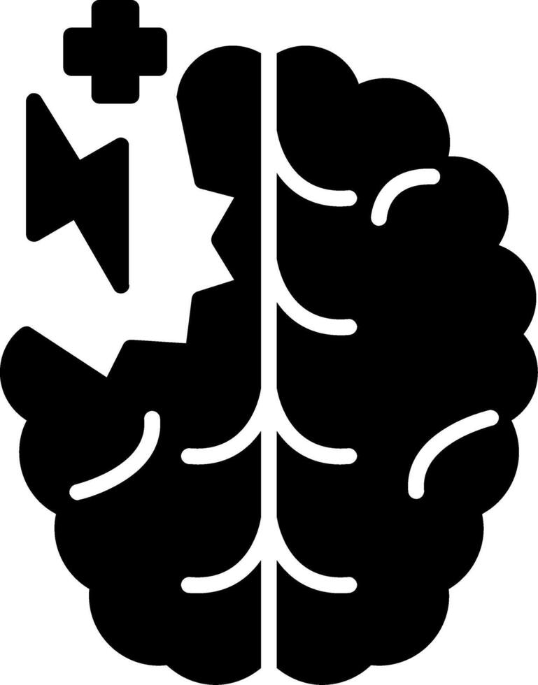 Paralyzed Glyph Icon vector