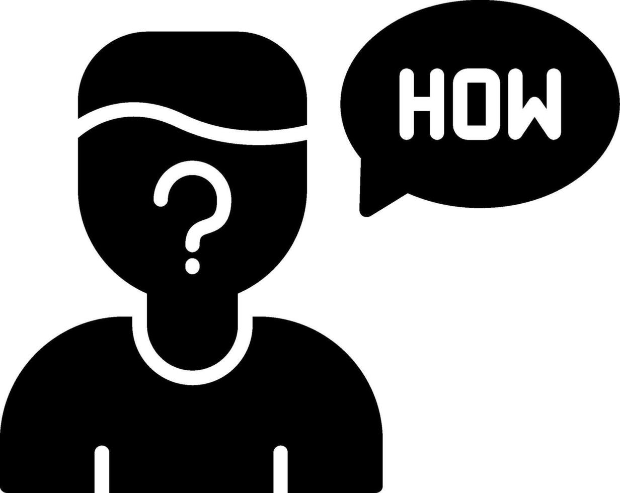 How Glyph Icon vector