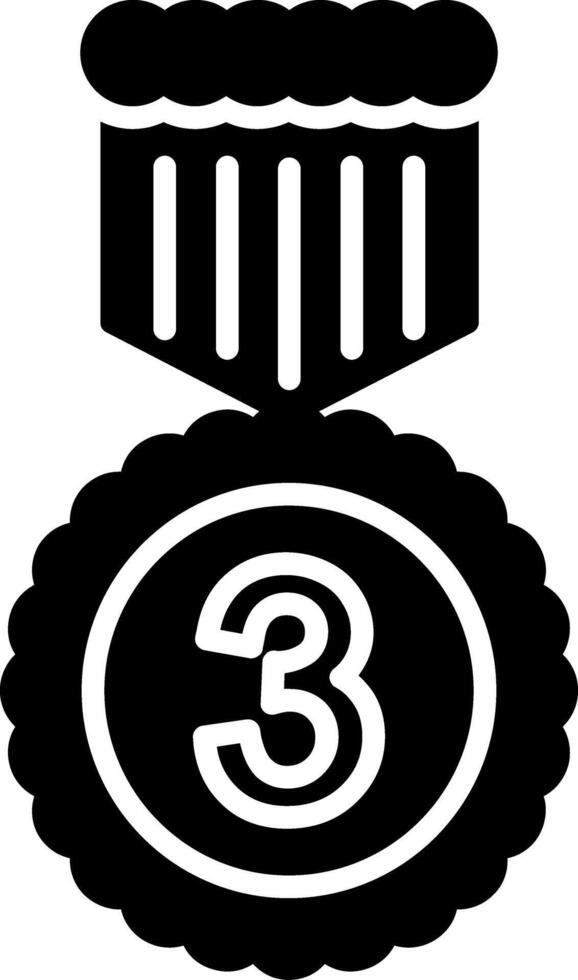 3rd Prize Glyph Icon vector