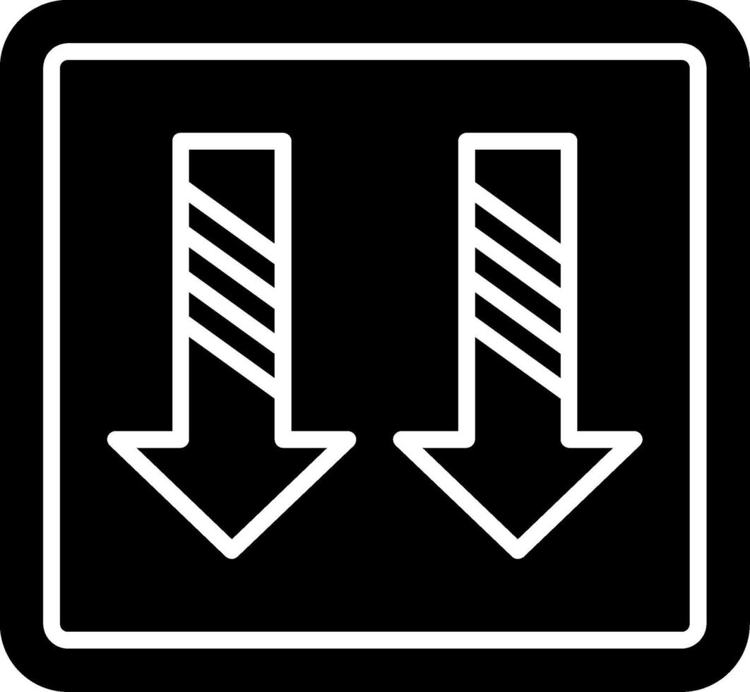Down Arrows Glyph Icon vector