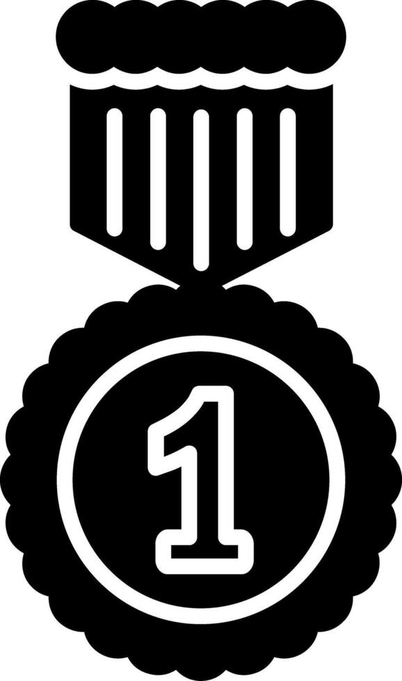 1st Prize Glyph Icon vector