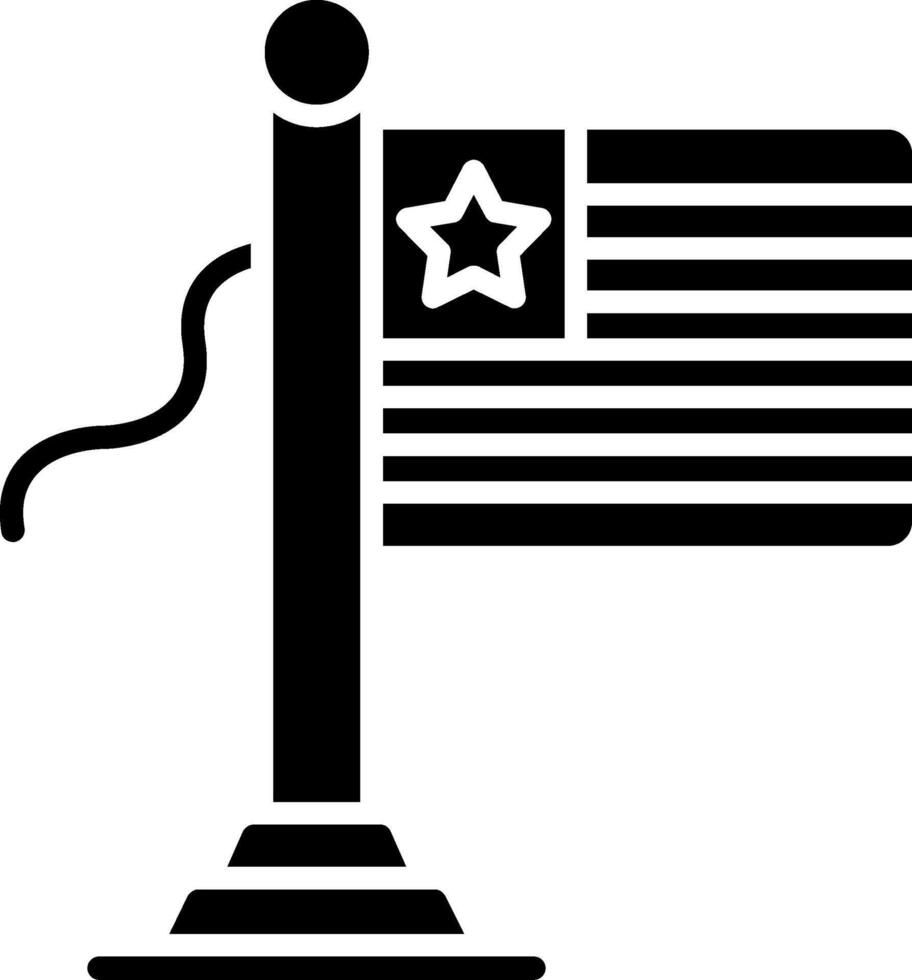 Liberia Flag Glyph Icon vector