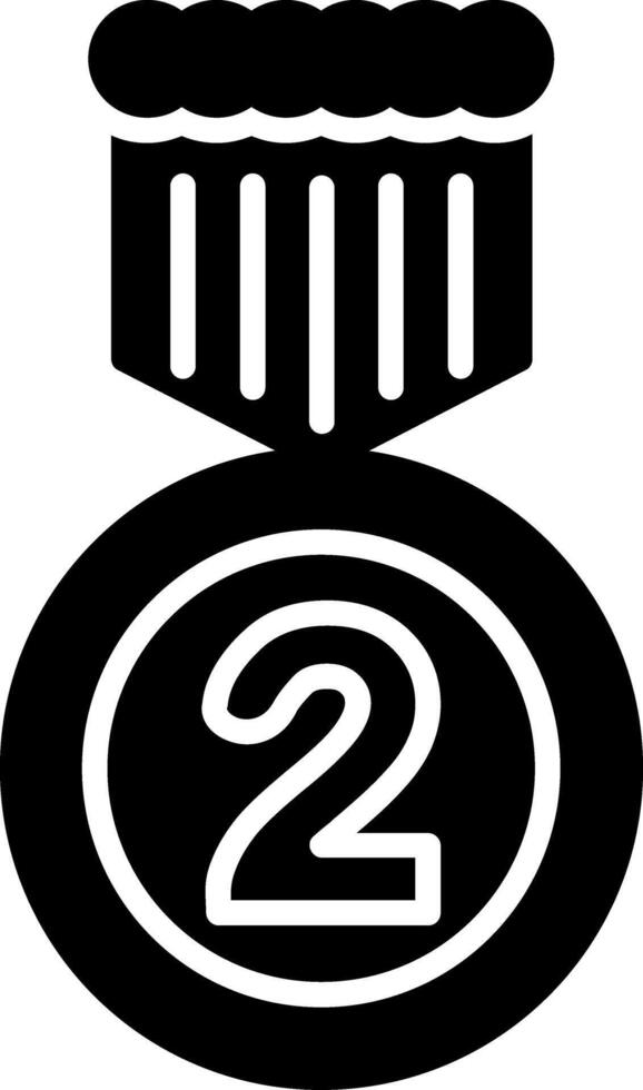 2nd Prize Glyph Icon vector