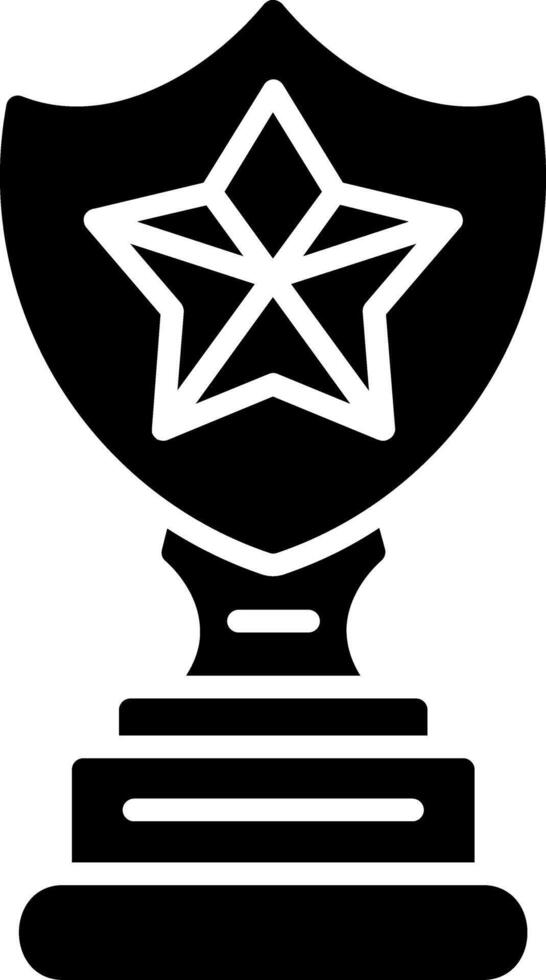 Trophy Star Glyph Icon vector