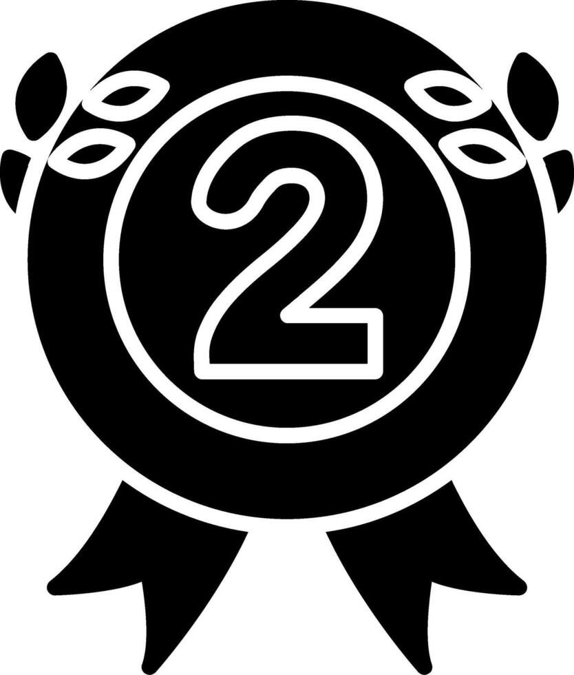 2nd Prize Glyph Icon vector