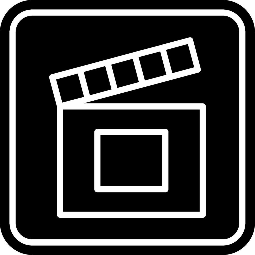 Clapper Glyph Icon vector