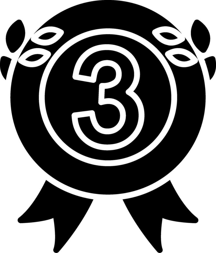 3rd Prize Glyph Icon vector