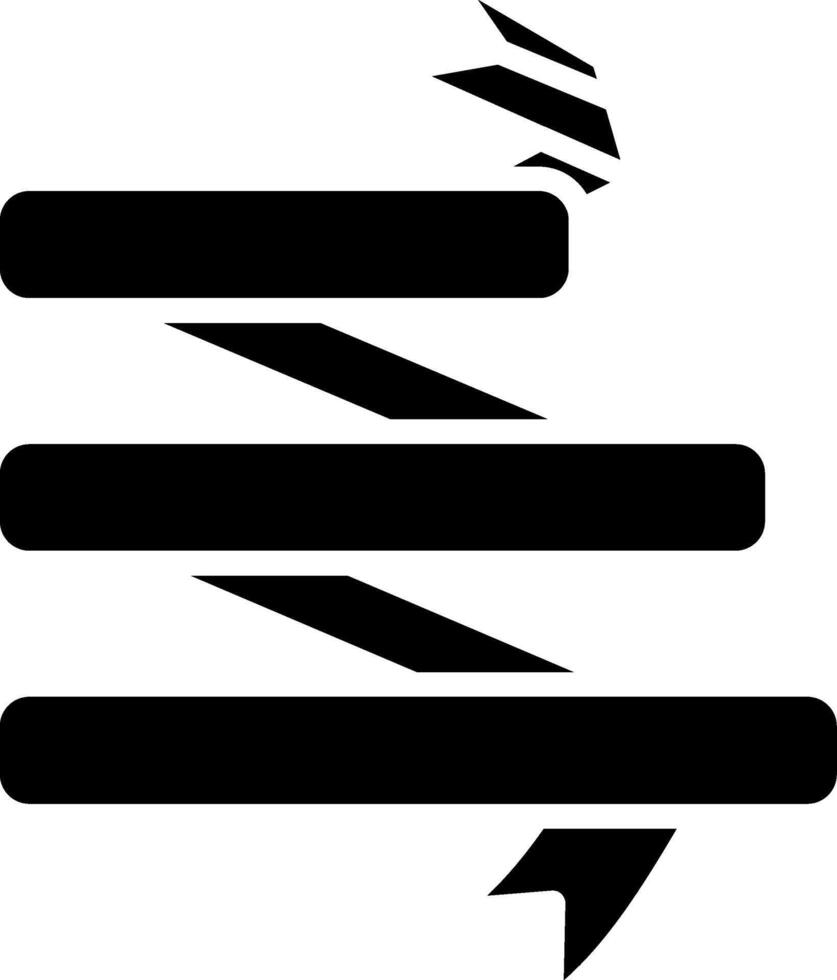 Folded Ribbon Glyph Icon vector