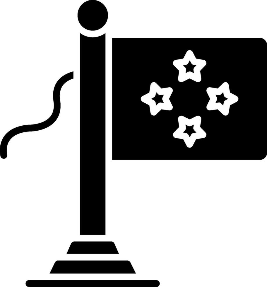 Micronesia Flag Glyph Icon vector