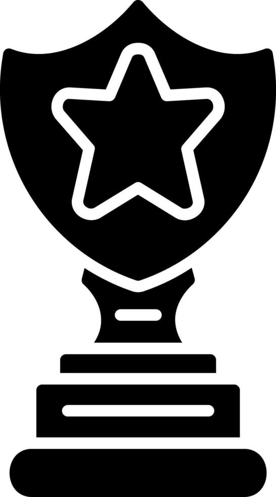 Trophy Star Glyph Icon vector