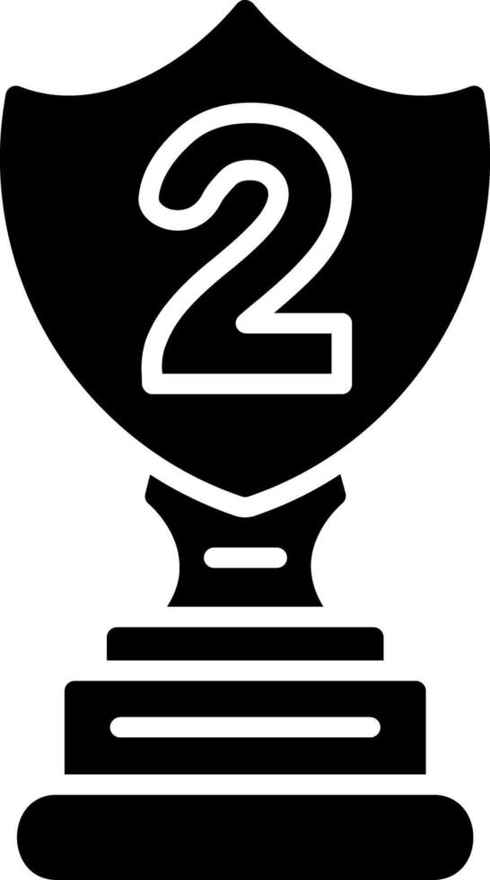 2nd Prize Glyph Icon vector